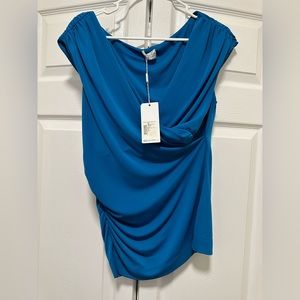 Size 8 teal jersey stretch off shoulder teal 44